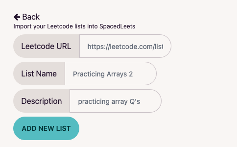leetcode list